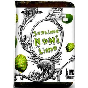 100% Natural Organic Soap. Sublime Noni Lime. Handmade in Hawaii. 2oz.